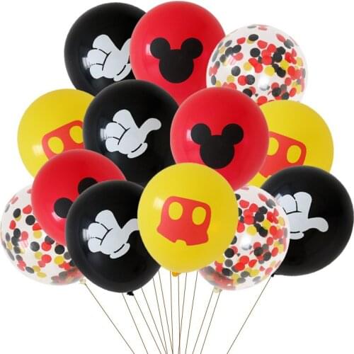 10pcs 12inch Mickey Minnie Latex Air Globos Helium Balloons Birthday Party Decorations Kids Toys Cumpleanos Baby Shower Supplies