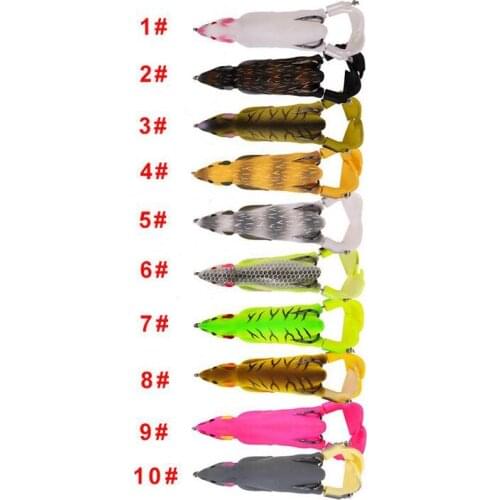 10pcs Whopper Plopper Bionic Bait 95mm/11.8g Simulation Mouse Fishing Lure Soft Crank Bait Minnow Fishing Lure