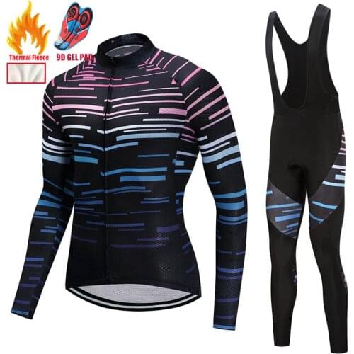2018 Winter Cycling Clothing Thermal Fleece Long Maillot Ciclismo Hombre Cycling Jersey Mens Bike Fitness Sportswear DT03 XS-3XL