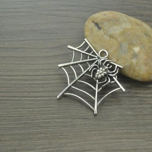 3 pcs/lot spider Antique Silver Plated Bracelets Charm Pendants Fashion Jewelry Making Findings DIY Charms Handmade 4257B