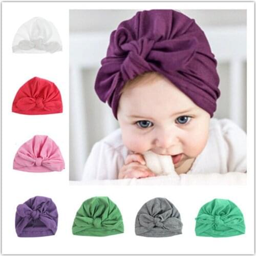 30pcs/lot soft cotton elastic bandanas in high quality , 0-6M newbron knotted bow hair accessories