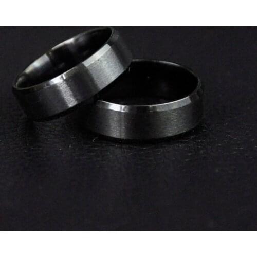 30Pcs Black Stainless Steel Men Rings Lots Jewelry Wholesale Bulks LR4144