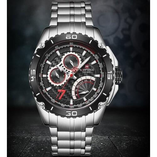 NAVIFORCE Top Luxury Mens Business Watches Date Week Display Fashion Luminous Quartz Waterproof Men New Watch Relogio Masculino