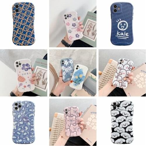 For Huawei P50 P40 P30 Pro Nova 8 7 Pro 8 7 SE Mate 40 30 Pro Smiley cute dog leopard print phone case flower back cover