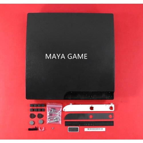 For playstation 3 PS3 Slim high quality black Full Housing Shell Case for PS3 Slim with full screws OCGAME