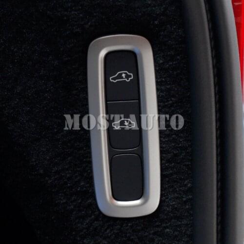 For VOLVO XC90 Stainless Rear Body Lift Switch Frame Cover Trim 2016-2020 1pcs Car Accessories Interior Car Decor Car Trim