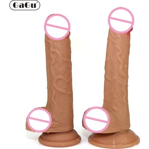 GaGu Soft Realistic Dildo Anal Plug Butt Artificial Huge Penis Dick with Suction Cup Sex Toys for Women Sexo Female Masturbator