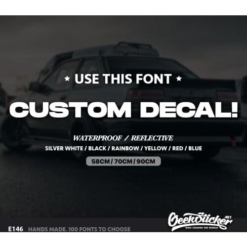 Geeksticker Waterproof Custom Name Stickers Car Decal Waterproof Reflective Sticker For Ford F-150 Jeep Wrangler Toyota Tacoma