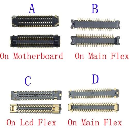 2pcs Lcd Display Screen Flex FPC Connector For Samsung Galaxy M30S M30 2019 M307 M307F M305F M305 Port Plug On Board 34 40 pin
