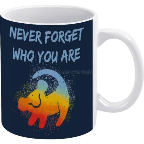 Be Proud of Yourself White Mug White Ceramic Tea Cup Birthday Gift Milk Cups and Mugs Lion King The Lion King Movie Movies Lion