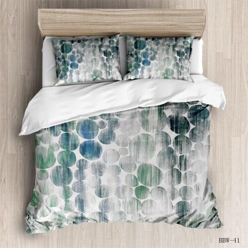 Watercolor design feather twin queen bedding set luxury full size bed sheets sets pink king bed comforter set duvet cover