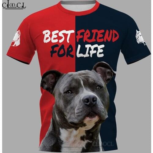 HX 2021 Amstaff Best Friend for Life Unisex T-Shirt Men Streetwear 3D Print Harajuku Short Sleeve Casual Pullover Drop Shipping