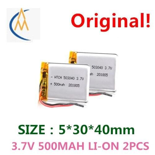 2PCS Cosmetic instrument 500 capacity rechargeable lithium battery 3.7 V large capacity 503040 polymer