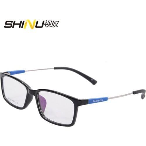 Memory metal square full rim optical glasses frame women men eye glasses Good elasticity No deformation 5 colors in stock R3112