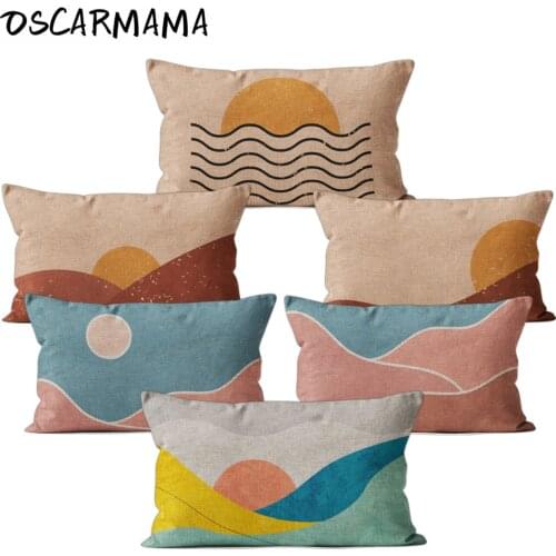 Modern Nordique Classic Sunrise Japanese Throw Pillow Case Ornamental 30x50 Rectangular Cushion Cover Funda De Almohada Lumbar