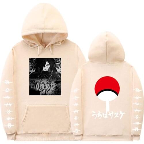 New Street Clothing Cartoon Hoodie Ioose Coat Wool Sasuke Uchiha Hoodie Unisex Sweatshirt
