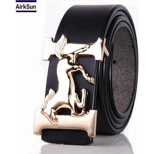 New classic style horse pattern gold buckle waistbands for men and women fashion candy colors female belts free shipping H30