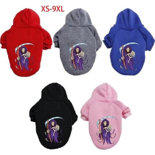 Halloween dog clothes autumn winter large dogs warm padded hoodie sweater Corgi Pomeranian Chihuahua puppy clothes sweatshirt