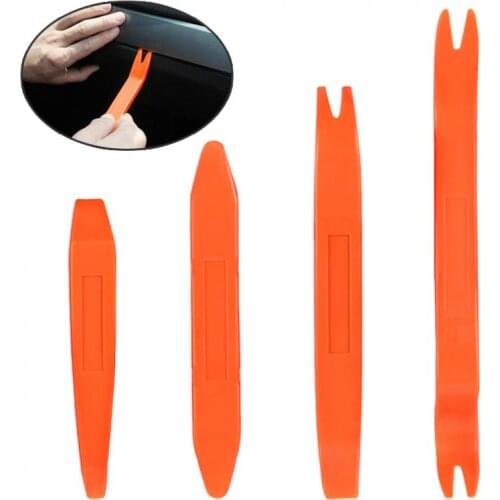 Orange Plastic Auto Vehicle Dismantling Device Removal Pry Tool Kit Set For Car Audio / Ventilation - Orange