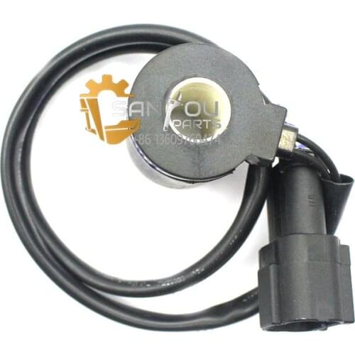 PC200-6 6D102 Solenoid Valve Coil for Komatsu Excavator ID:14mm H:47mm