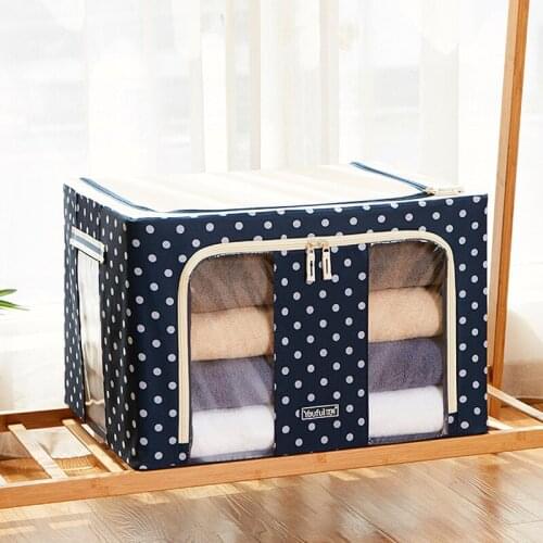 Thick Oxford Cloth Storage Box Transparent Visible Folding Storage Organizer Toys Clothes Quilts Storage Bag