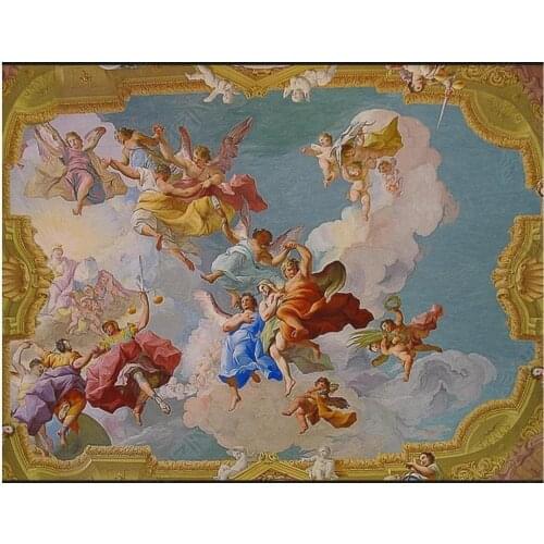 Custom ceiling wallpapers 3d zenith mural wallpaper for walls 3d European style angel ceiling mural wall papers home decoration