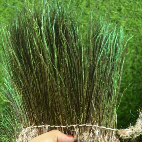 80-90cm bundle DIY Width 12-15cm Natural Peacock Feathers Dyed Ribbon Fringe Trim Apparel Dress Decoration Sewing Crafts