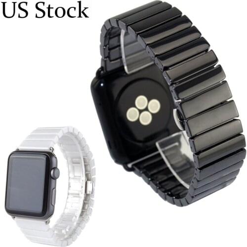 Ceramic Watchband for Apple Watch Band 44mm 42mm 40mm 38mm Links Bracelet Ceramic Strap for Apple Watch Series 5 4 3 2 1 Band