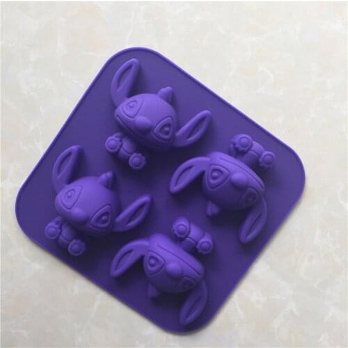 Cartoon Figure Silicone Cake Mold 4 Even Ear Handmade Soap Mold XG092