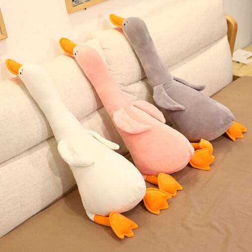 70/90/120cm Cute Cotton Goose Plush Toys Animal Baby Accompanying Soft Stuffed Pillow Dolls For Girls Gift
