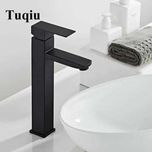Bathroom Basin Faucet Black Baking 304 Stainless Steel Sink Mixer Tap Hot & Cold Sink Faucet Bathroom Lavotory Faucet