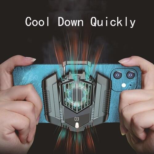 X3 Mobile Phone Radiator Phone Cooling Fan Case Cold Wind Handle Fan for Pugb Phone Cooler Phone Cooling with 1000Mah Battary