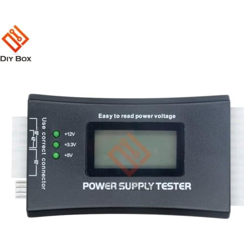 LCD Power Tester 20/24 Pin Support 4/8/24/ATX 20 Pin Interface Battery Power Bank Meter