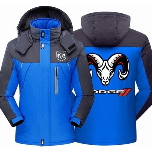 Winter Fashion Dodge Challenger Hellcat Mens Clothing Fleece Waterproof Thicken Slim Zippe High Quality Outwear V