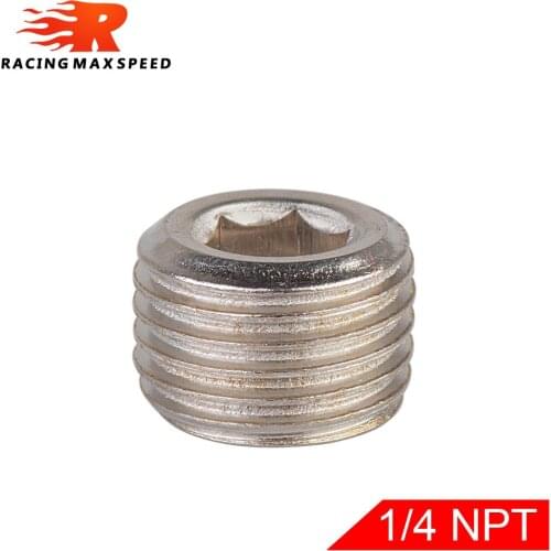 10PCS 304 Stainless Steel Hexagon Pipe 1/8" 1/4" NPT Male Countersunk End Plug Fitting Water Gas Oil