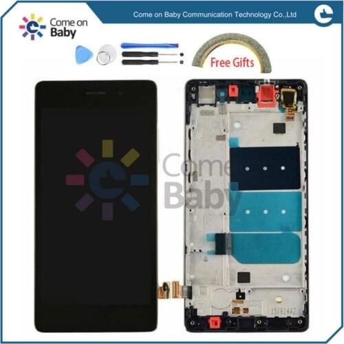 100% tested ok For Huawei P8 Lite LCD Display+Touch Screen Digitizer Glass Panel Replacement For P8 Lite with frame