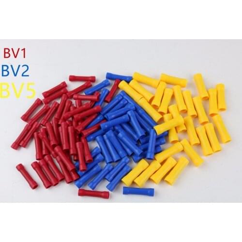 100Pcs 3Color Assortment Wire Butt Cable Insulated Electrical Terminal Connector Be the first to write a review.BV BV1/2/5