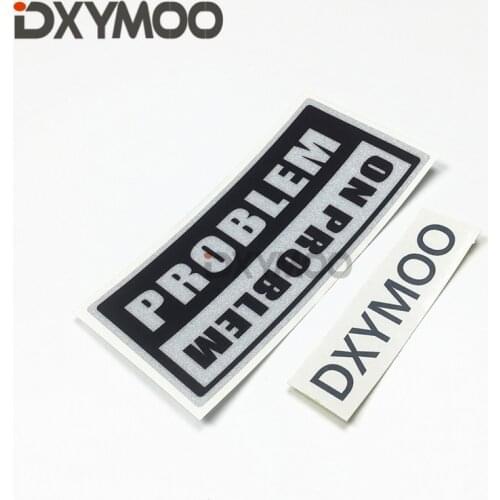 2PCS Car Styling Decals Letter WARNING ON PROBLEM Funny Truck Window Stickers