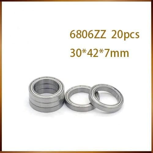 20pcs 6806ZZ 6806zz The high quality of ultra-thin deep groove ball bearings 30x42x7 mm 6806Z 6806RS
