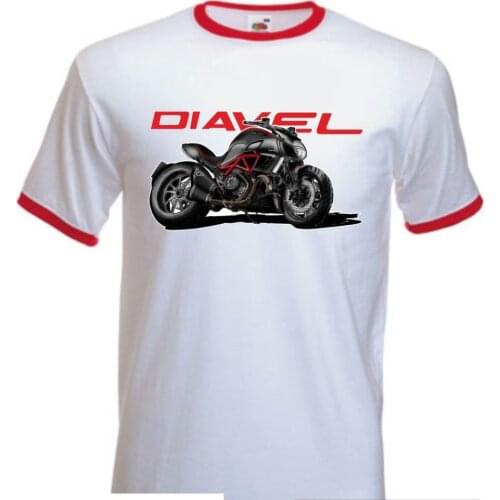 2019 Designs Mens Tshirt Tops Summer Cool Funny T-Shirt Italy Motorcycle Diavel Rider T-Shirt Streetwear Tops Tees