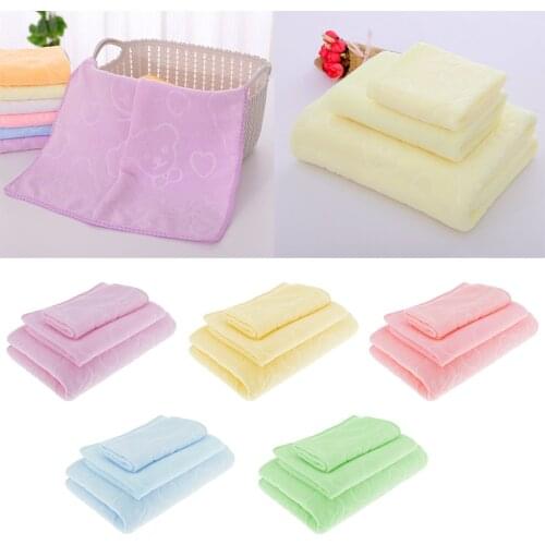3 Pieces Premium Towel Sets Bathroom Spa Bathtowel Washcloth Solid Color
