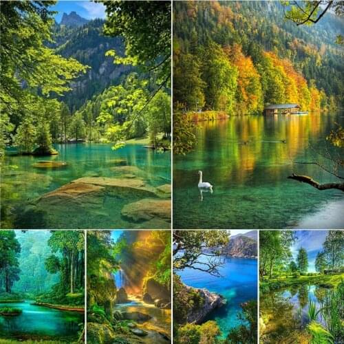 5D DIY Diamond Painting Landscape Cross Stitch Kit Full Square Embroidery Scenery Mosaic Art Picture of Rhinestones New Arrivals
