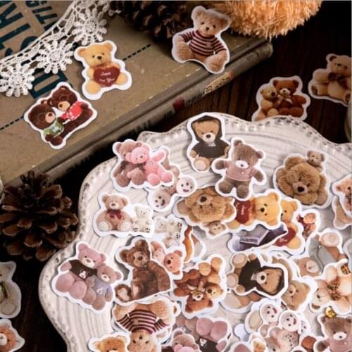20box Scrapbook Multifunctional Album Decoration DIY Handbook Diary Animal Cute Bear Children Gift Reward Adhesive Sticker