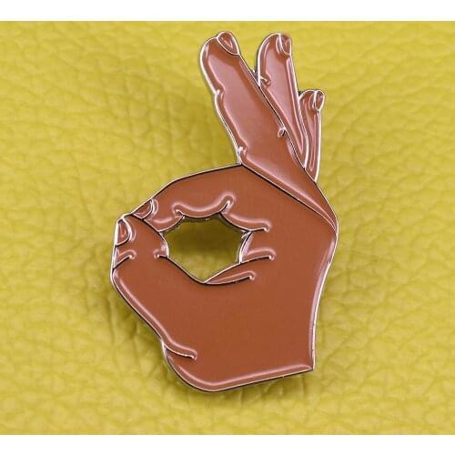 Hand Pin Meme Brooch