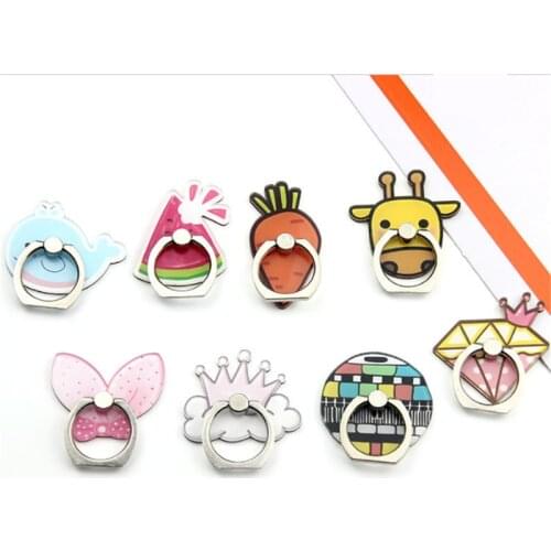 360 Degree Bow Watermelon Crown Finger Ring Smartphone Stand Holder Mobile Phone Holder Stand For Iphone 8 X 6 7 Huawei P20 Lite