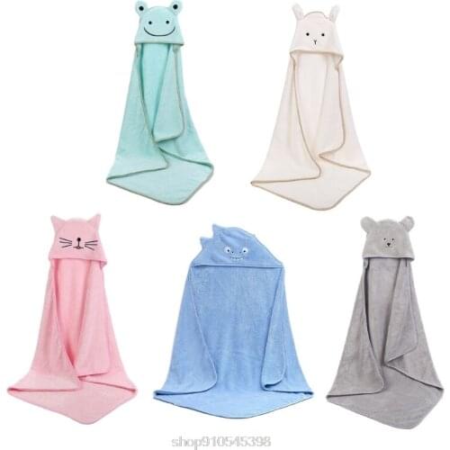 Baby Poncho Bath Towel Velvet Fleece Hood Infant Towels Blanket Newborn Baby Hooded Towel N25 20 Dropshipping