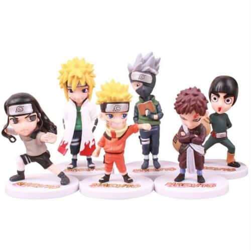 PVC Uzumaki Naruto Shippuden Anime Action Figure Hatake Kakashi Q Version Models Naruto Statue Collectible Toys Figma Kids Gifts