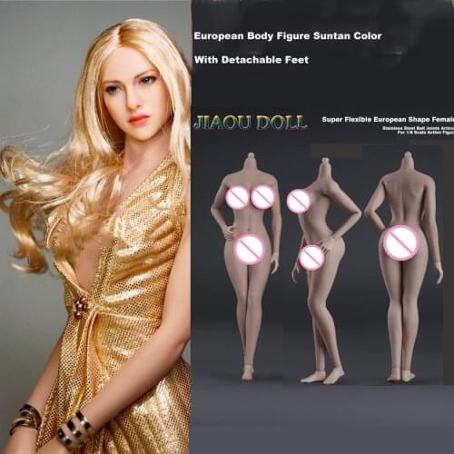 1/6 Scale Female Body Figure Super Flexible European Shape (Big Bust) Seamless Body DIY 12 Inches Action Figures