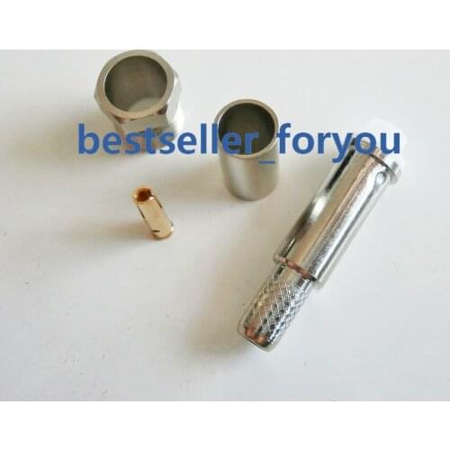 FME Female Plug RF Coax Connector Crimp RG58,RG142,RG400,LMR195 Cable Straight Nickelplated NEW