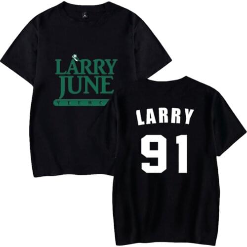 Larry June T shirt Women Men Summer Short Sleeve Fashion T-shirts Hot Sale Casual Streetwear Tops